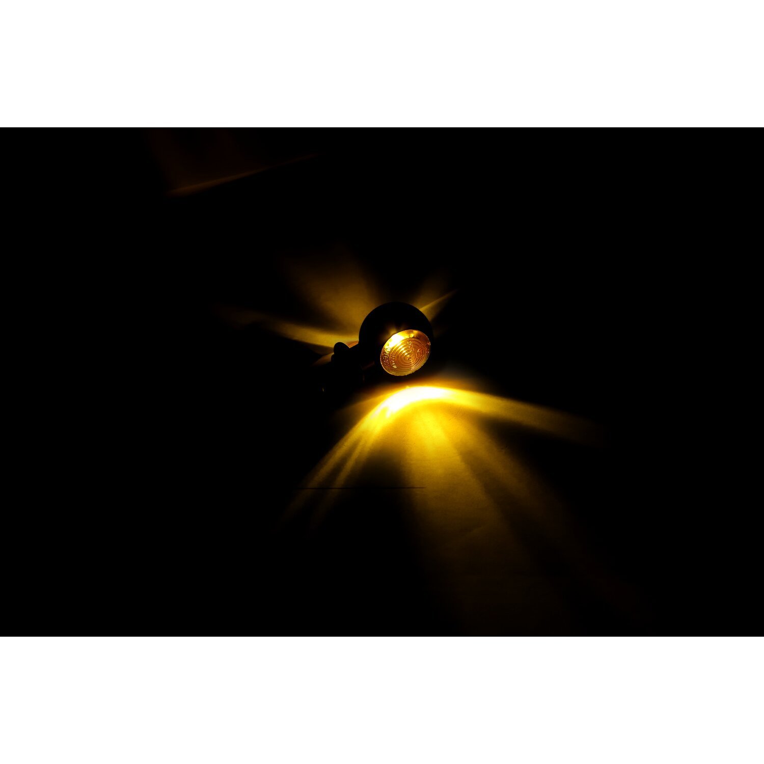 Mini bulls-eye, in-bar turn signals, Black