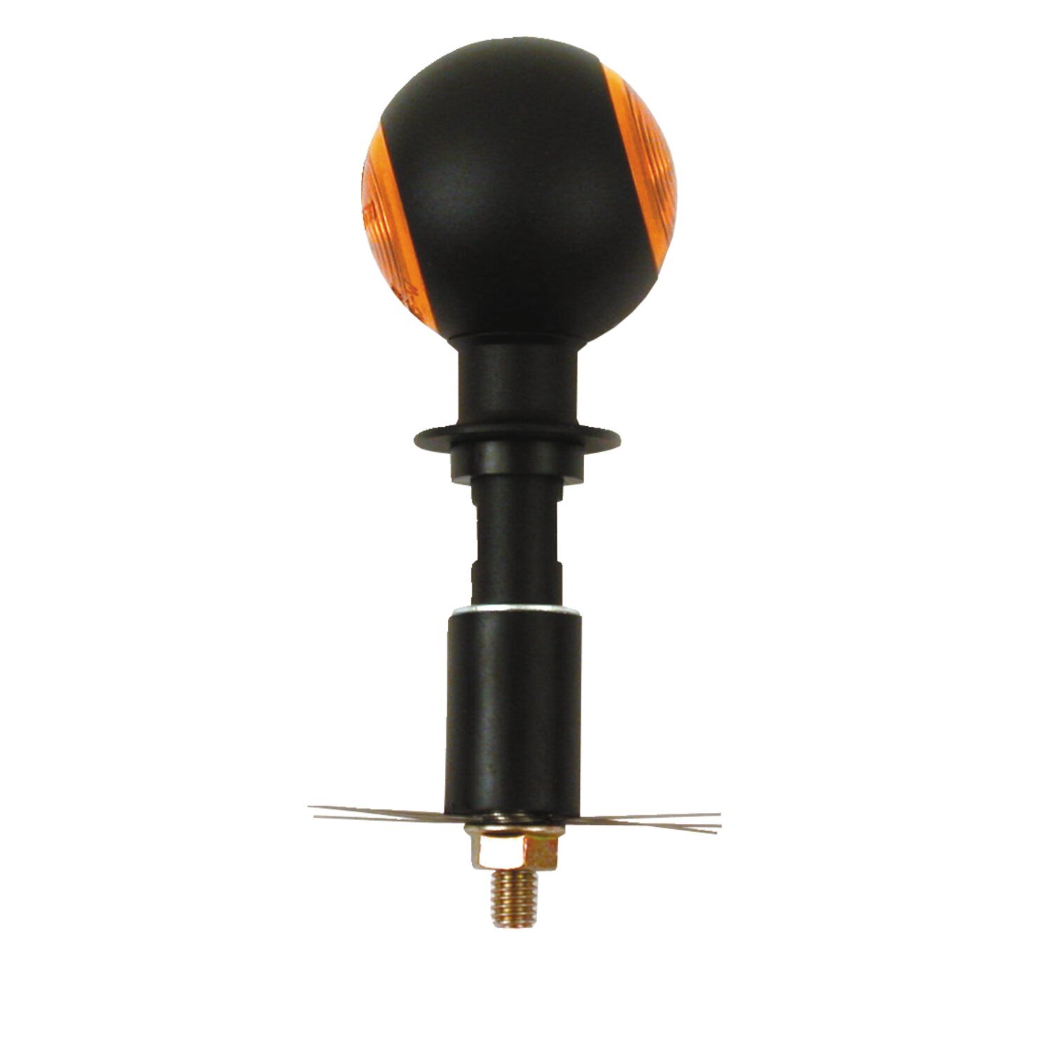 Mini bulls-eye, in-bar turn signals, Black