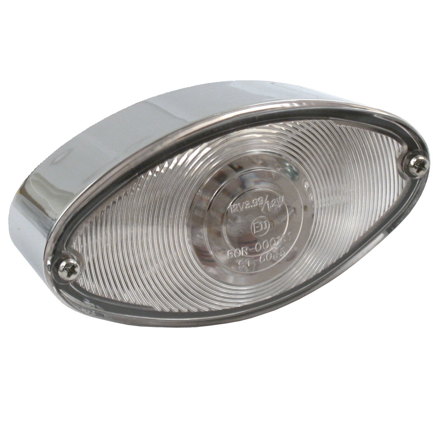 Cateye LED taillight. Chrome. Clear lens, Red