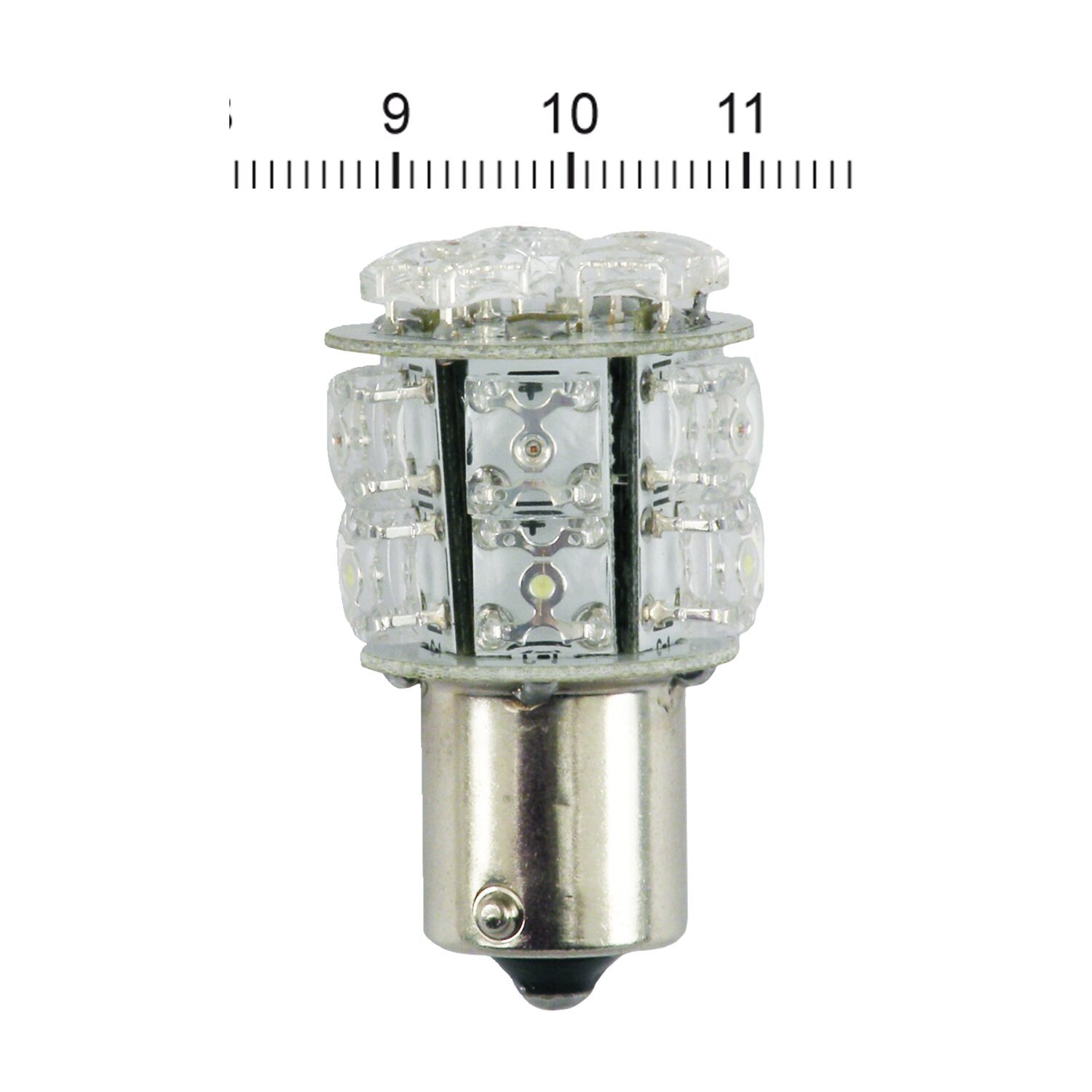 Superflux LED miniature bulb. White light, std base