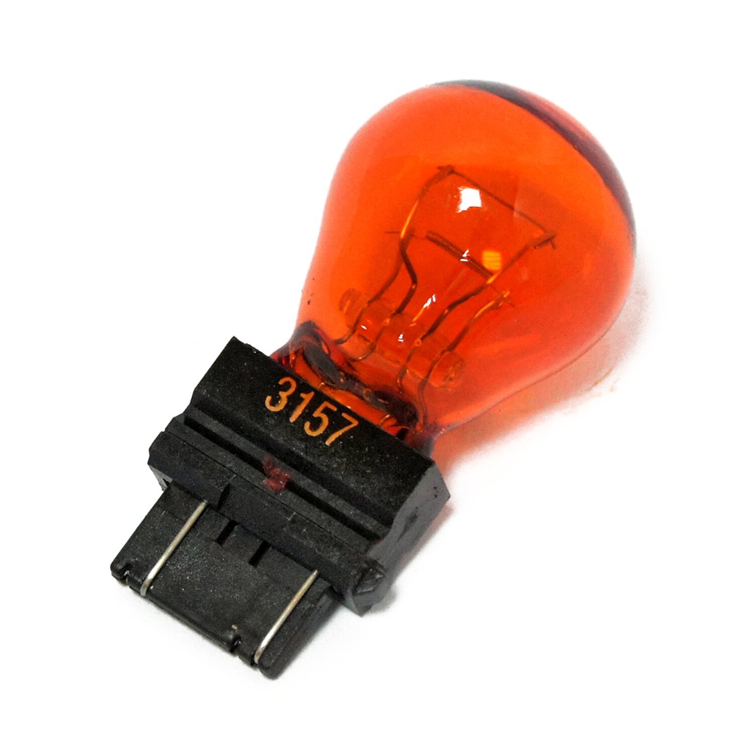 Wedge turn signal bulb #3157 base, amber, light Orange