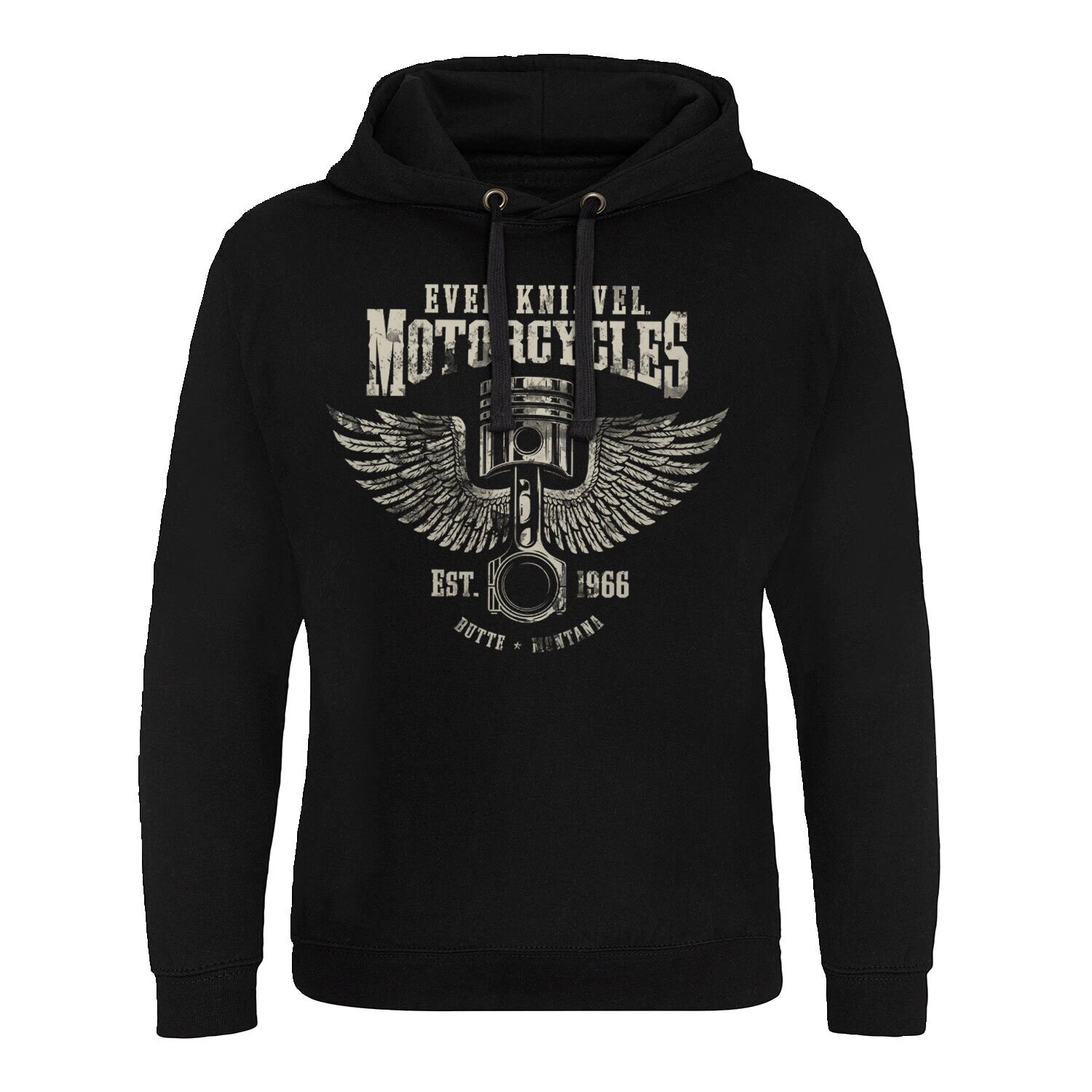 Evel Knievel Motorcycles Epic hoodie, Black, XL