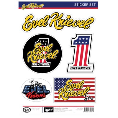 Evel Knievel! Who doesn't know him or heard about him. This is man is a legend! He was best known for his long-distance motorcycle jumps: his 50-meter jump over Caesar's Fountain in Las Vegas on December 31, 1967, made him famous, though his fall caused a month-long coma. But now you can wear T-shirts, sweatshirts and hoodies with a print of the great legend. Made of 100% cotton and with a normal fit. Or choose one of the trucker caps and of course you can have your morning coffee wit Evel Knievel if you want. And last but not least you can put the Evil Knievel stickers almost everywhere. The choice is up to you! 