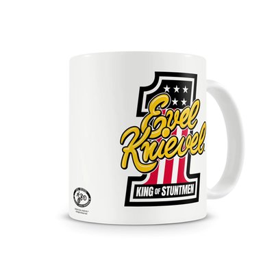 Evel Knievel! Who doesn't know him or heard about him. This is man is a legend! He was best known for his long-distance motorcycle jumps: his 50-meter jump over Caesar's Fountain in Las Vegas on December 31, 1967, made him famous, though his fall caused a month-long coma. But now you can wear T-shirts, sweatshirts and hoodies with a print of the great legend. Made of 100% cotton and with a normal fit. Or choose one of the trucker caps and of course you can have your morning coffee wit Evel Knievel if you want. And last but not least you can put the Evil Knievel stickers almost everywhere. The choice is up to you! 