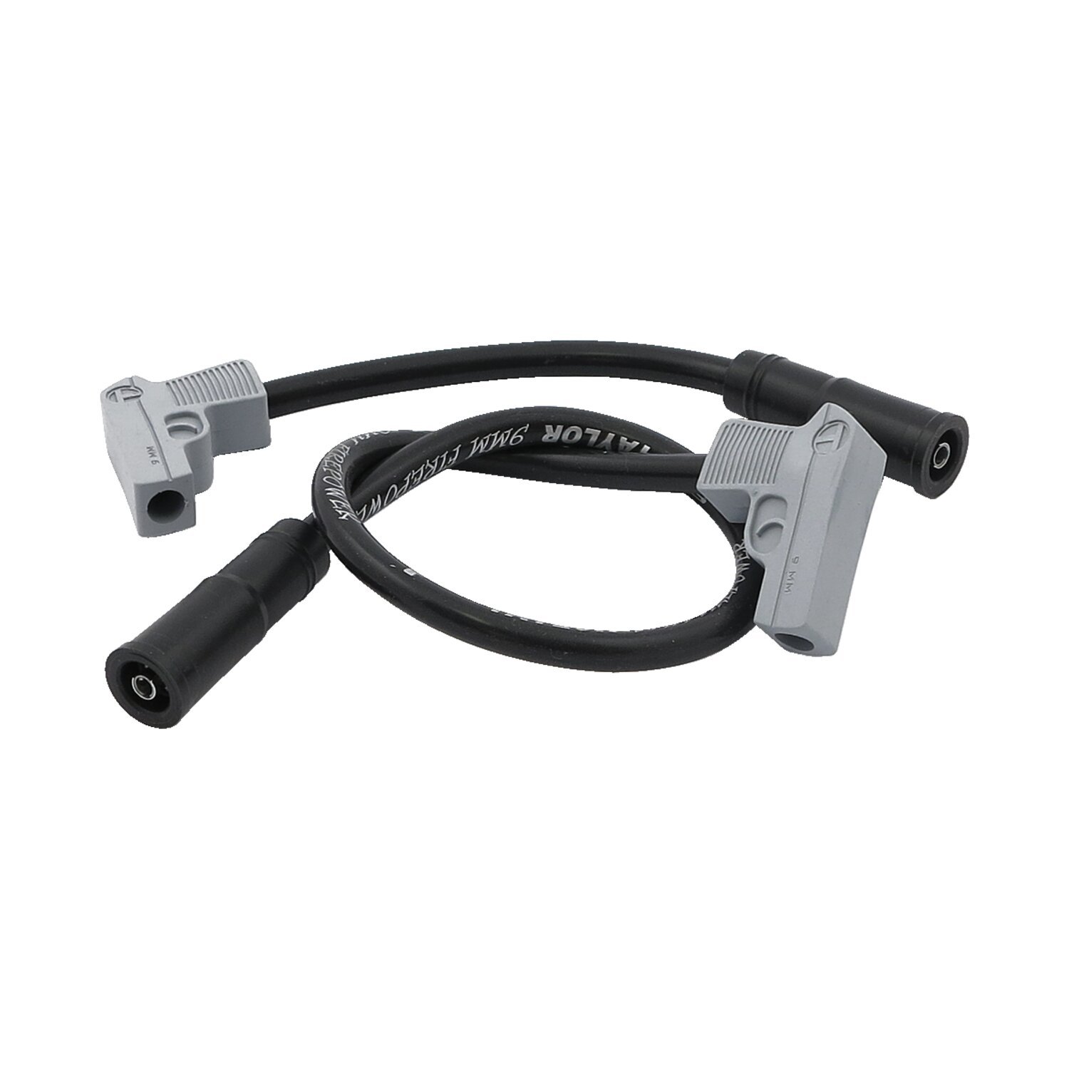 Taylor, 9mm Fire Power spark plug wire set, Black, silver