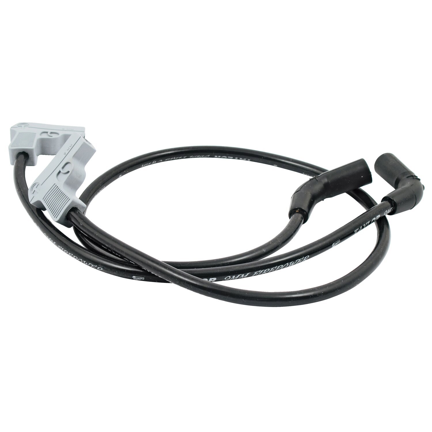 Taylor, 9mm Fire Power spark plug wire set. Black/silver