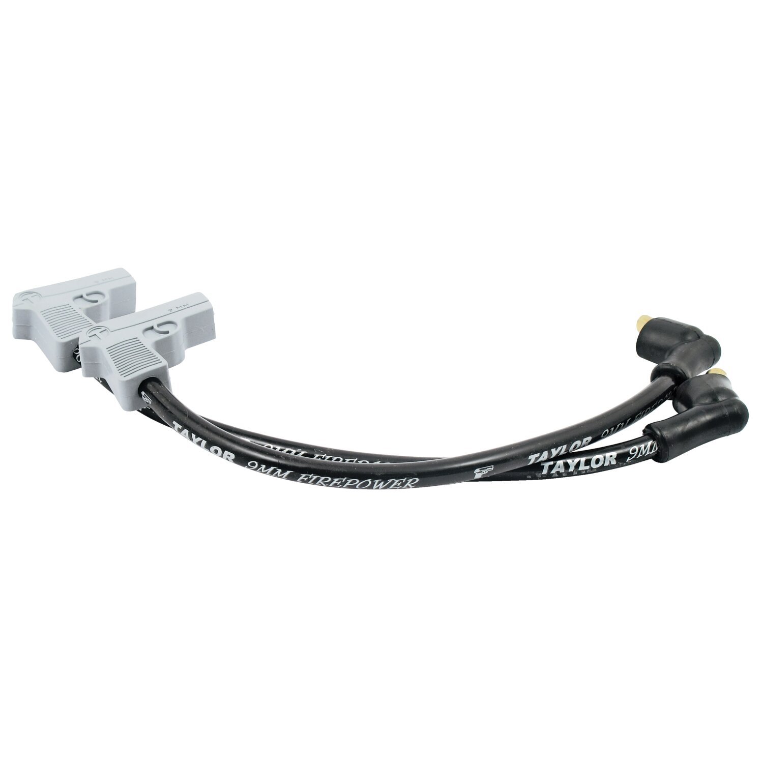 Taylor, 9mm Fire Power spark plug wire set. Black/silver