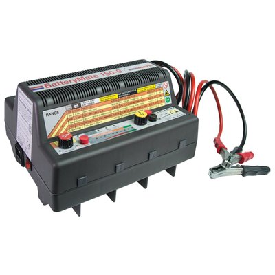 With EU wall plug. The power sport OEM recommended load tester, power desulphator and charger for all types of 12V lead-acid batteries. The BatteryMate has been saving batteries for 25 years!
- New battery activation – 30 minute activation charge for new batteries that have received acid just prior to charging, such as STD flooded batteries with removable filler caps and AGM-MF ‘dry-charged’ batteries that are delivered with a separate custom acid pack 
- True load tester selectable from 15A to 150A – Automatically tests battery cranking amps up to 330CCA. 3 second test simulates normal engine cranking / start, 15 second test checks battery health 
- Powersport specific charging algorithm – 4 step charging method recovers any 12V battery. MF mode allows up to 16.9V for ‘dry-charged’ AGM batteries 
- Temperature regulated charging – Charge voltage is adjusted according to ambient temperature. (-4mV/°C/cell above/below 68°F/20°C) 
- Accurate voltage sensing. Charge leads have integrated voltage sense wires for exact voltage measurement at the battery 
- Easy to use. 6 position combination selector allows selection of correct test and charge current for connected battery. TEST and then select max. charge time according to result, press 'charge' button. Program completes charging automatically and then tests the battery 
- Charging Amps: 9A maximum; 1, 2, 3, 5, 7, 9 Amp selection 
- Testing Amps: 150A maximum; 15, 35, 50, 70, 100, 150 Amp selection 
- Indoor / workshop environment (lowest temperature: -4°F / -20°C) 
- Save: Low Volt Start of 1V + high power desulphation recovery 
- For Lead Acid, AGM & GEL 12V batteries from 2 – 40Ah 
- Selectable 110-120VAC / 220-240VAC 50-60Hz 
- On/Off power switch and replaceable fuse protection 
- Vented industrial table top case 
- Incl. 6ft / 180cm AC supply lead and 1 pair high current 6ft / 180cm charge leads ending in heavy duty battery clamps 
- No risk of overcharging 
- Sparks suppressed 
- Safe for long-term battery maintenance 
- Automatic shut-down if short-circuited or battery disconnected