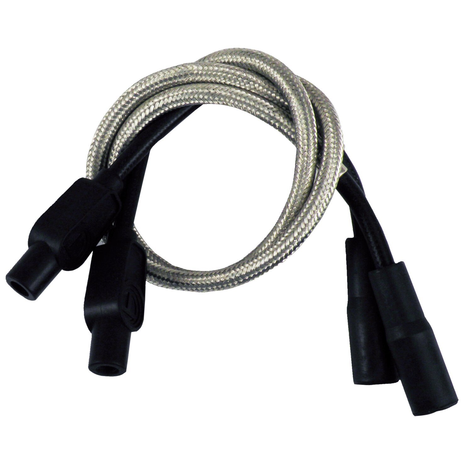 Taylor, 8mm Pro braided stainless spark plug wire set, Black