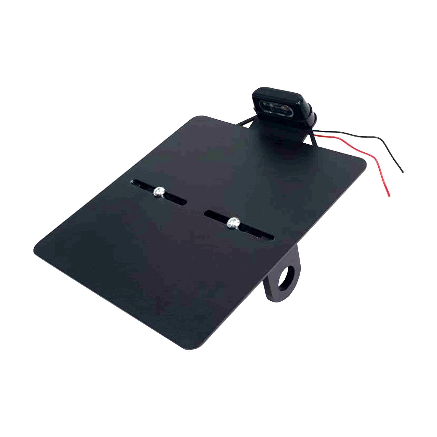 Westland Customs, side mount license plate bracket Germany, Black, Wrinkle