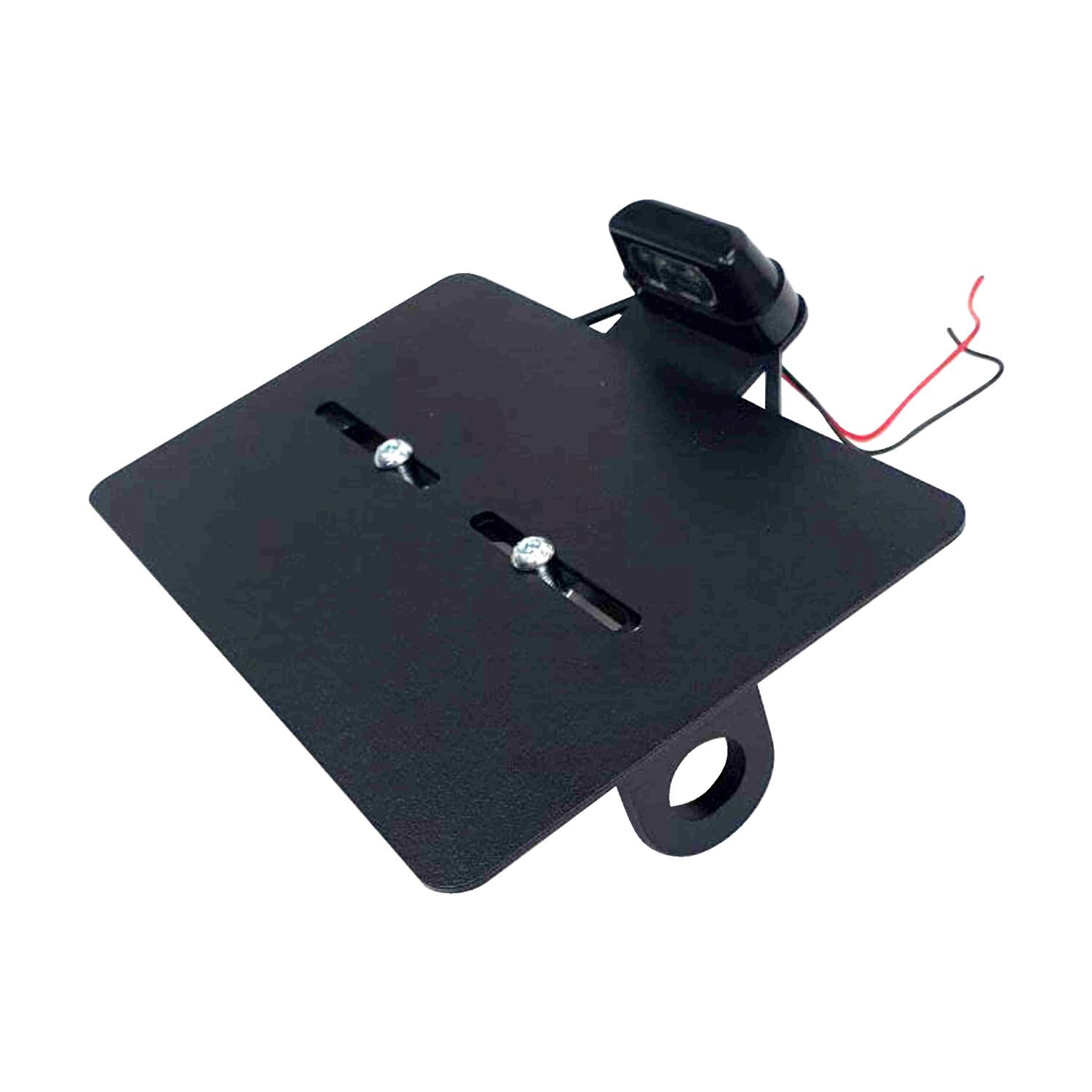 Westland Customs, side mount license plate bracket France, Black, Wrinkle