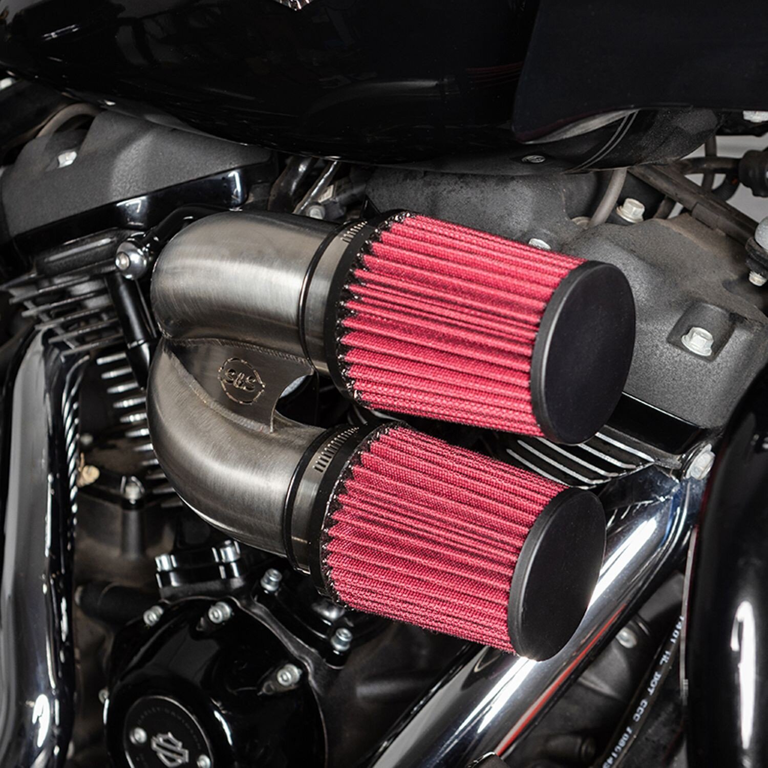 S&S, tuned induction air cleaner kit. Stainless