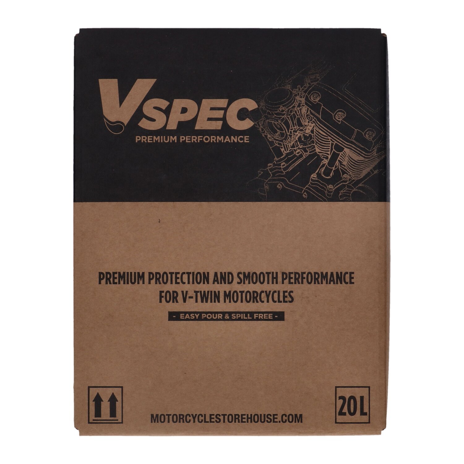 Vspec, SAE 50 (Mineral) motor oil. 20 liter box