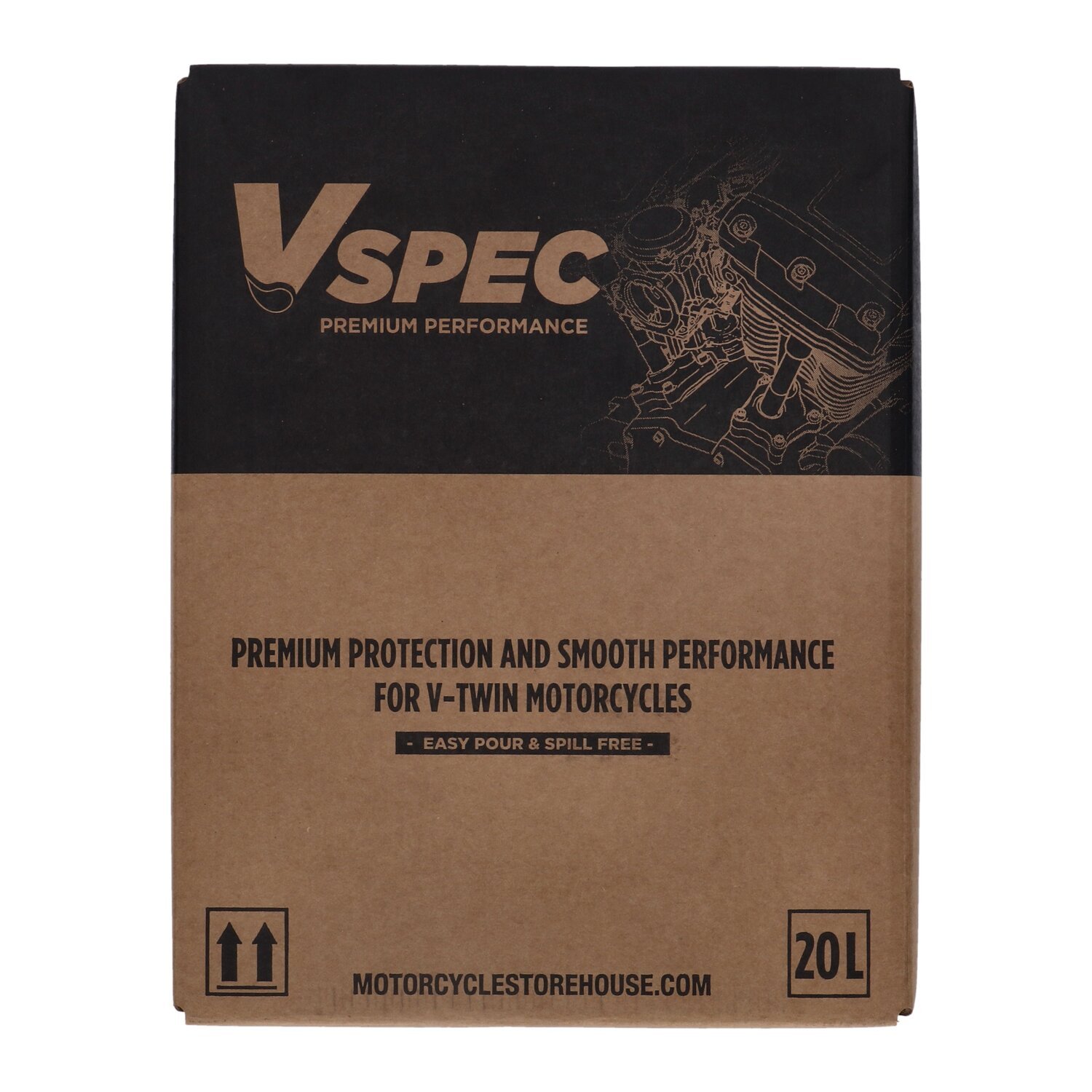 Vspec, 20W50 (Mineral) motor oil. 20 liter box