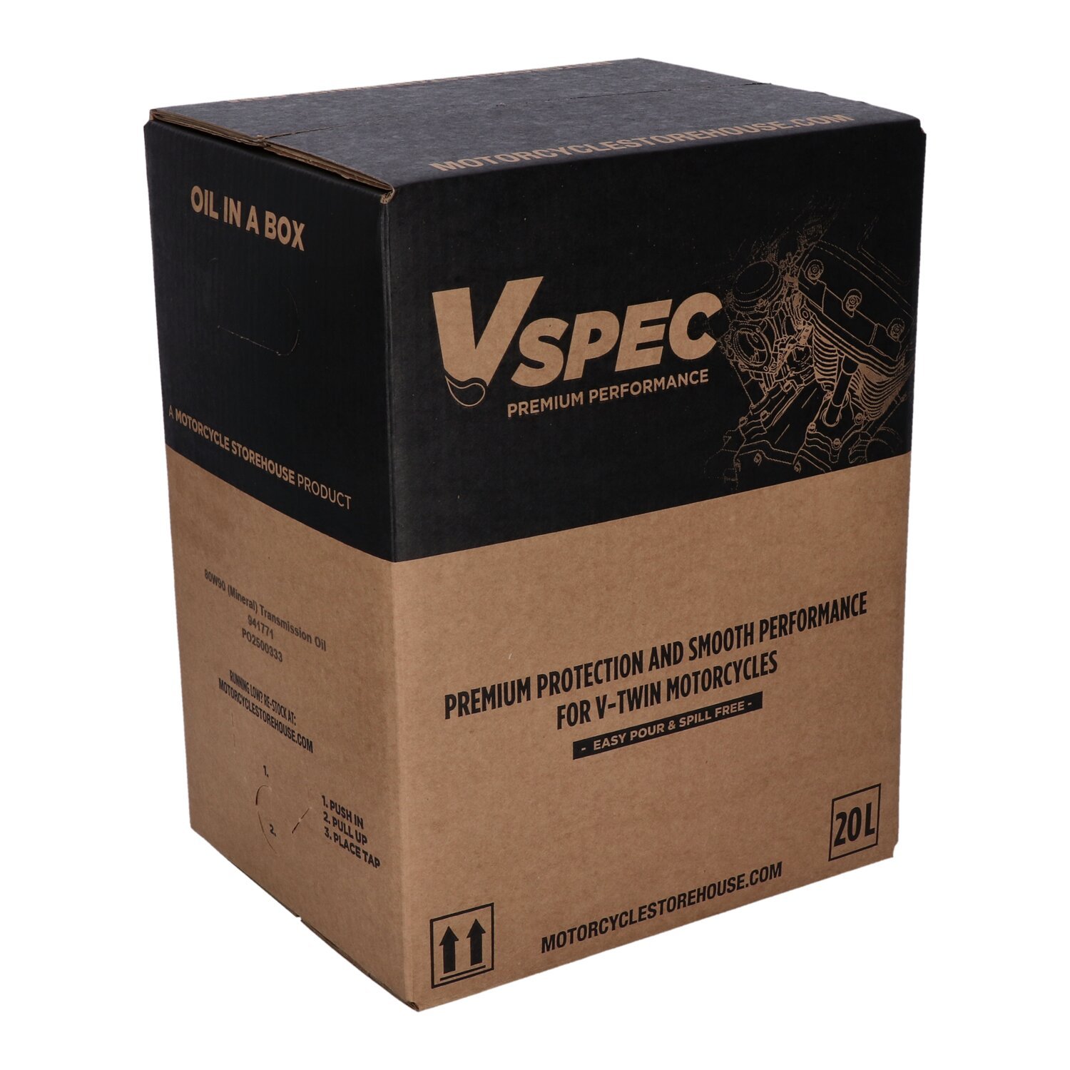 Vspec, 80W90 (Mineral) transmission oil. 20 liter box