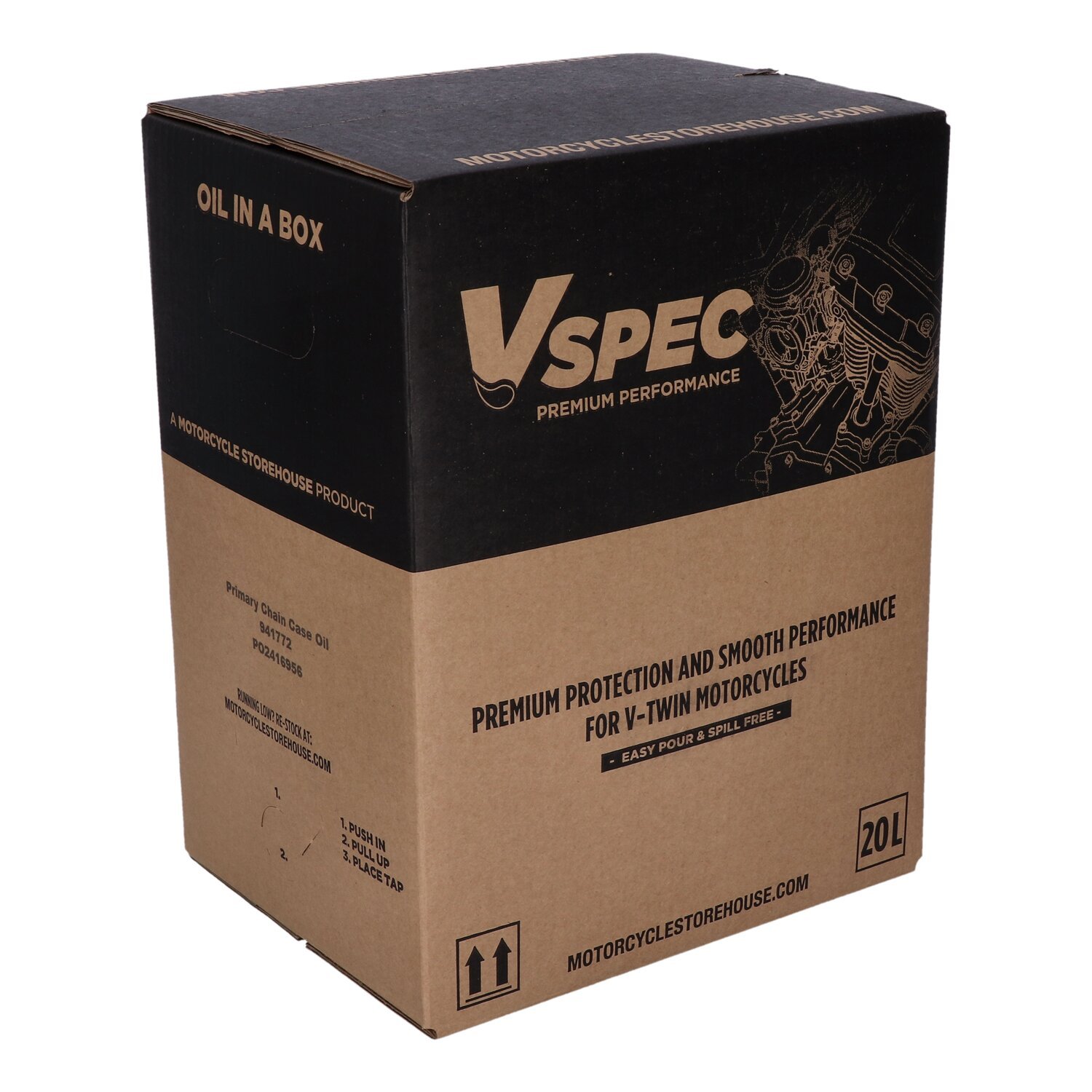 Vspec, Primary chain case oil. 20 liter box