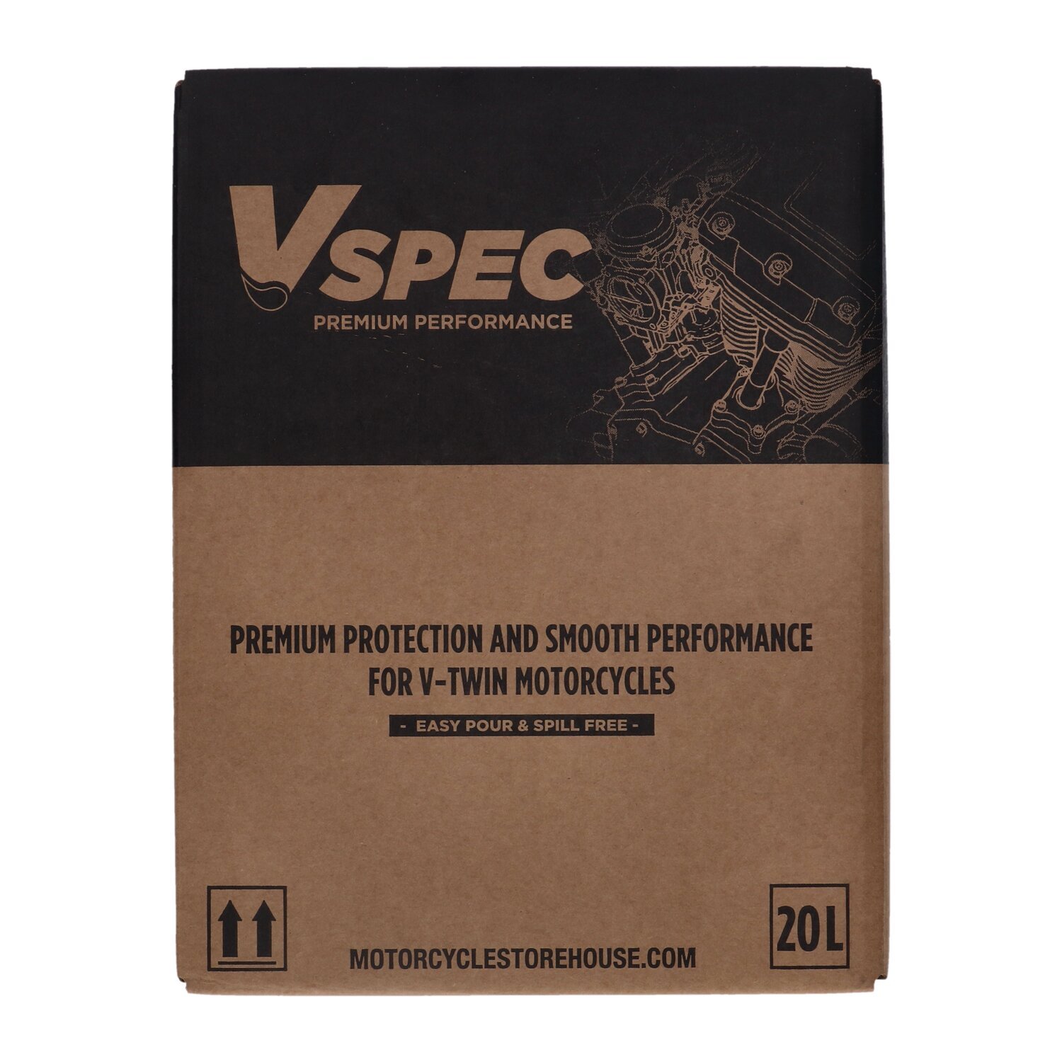 Vspec, XL Sportster primary/transmission oil. 20 liter box
