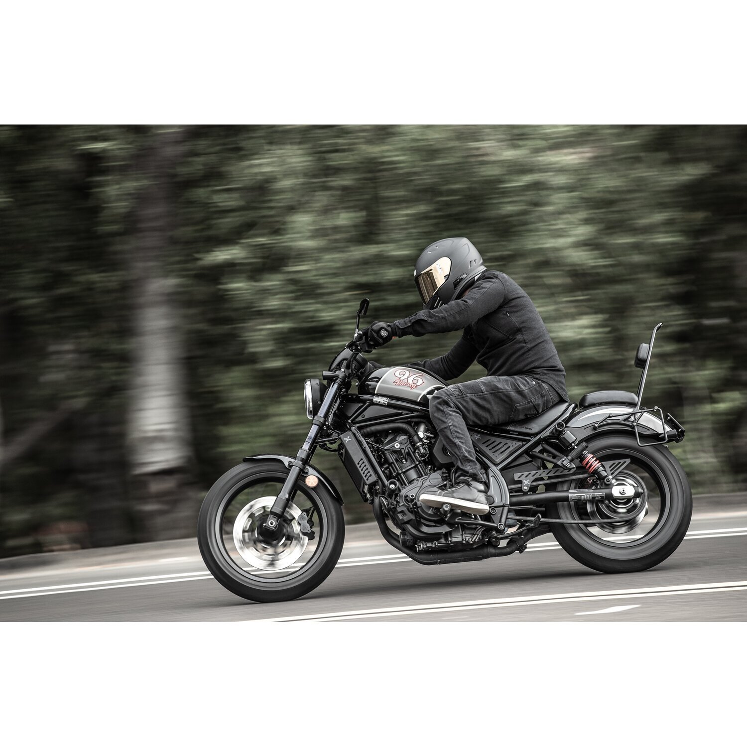 Burly, Slash cut side panel cover set. Left & Right, Black