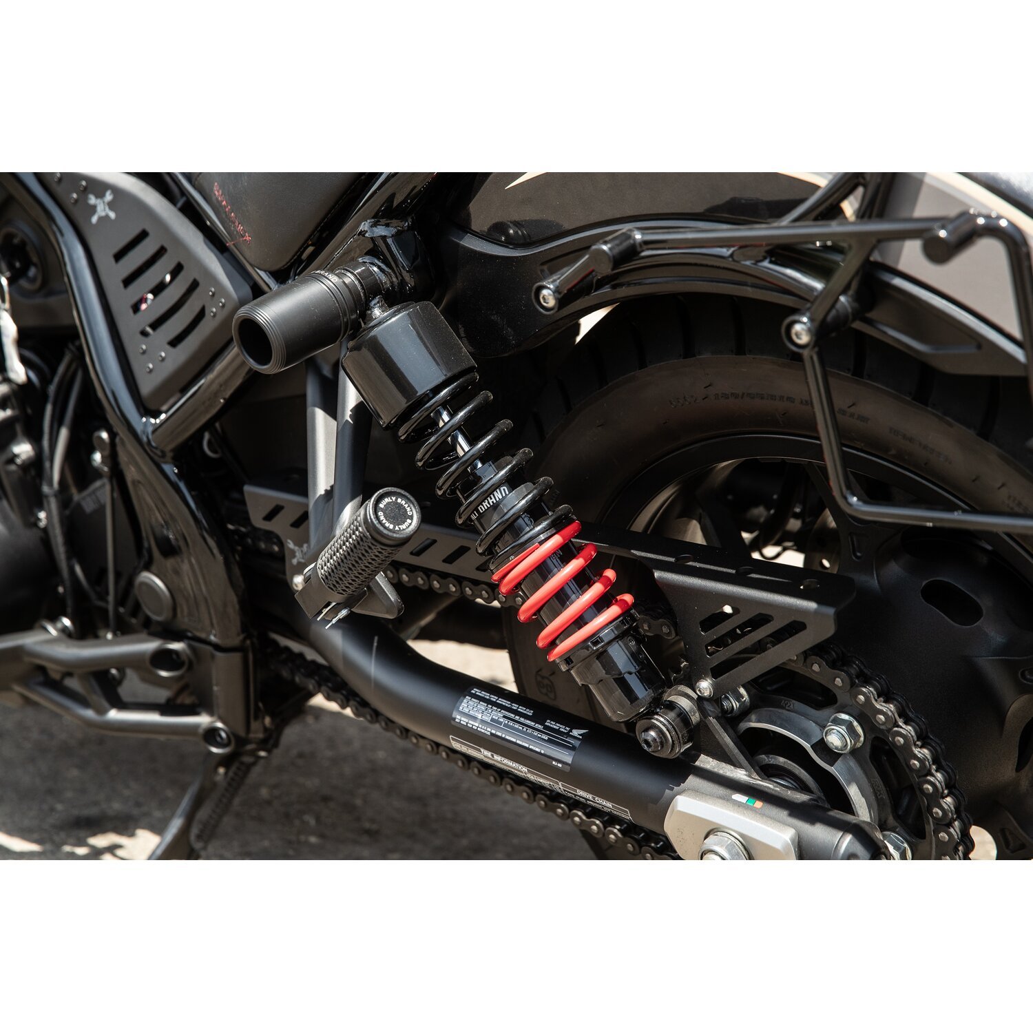 Burly, Crash Slider set. Front & rear, storm grey black tracker