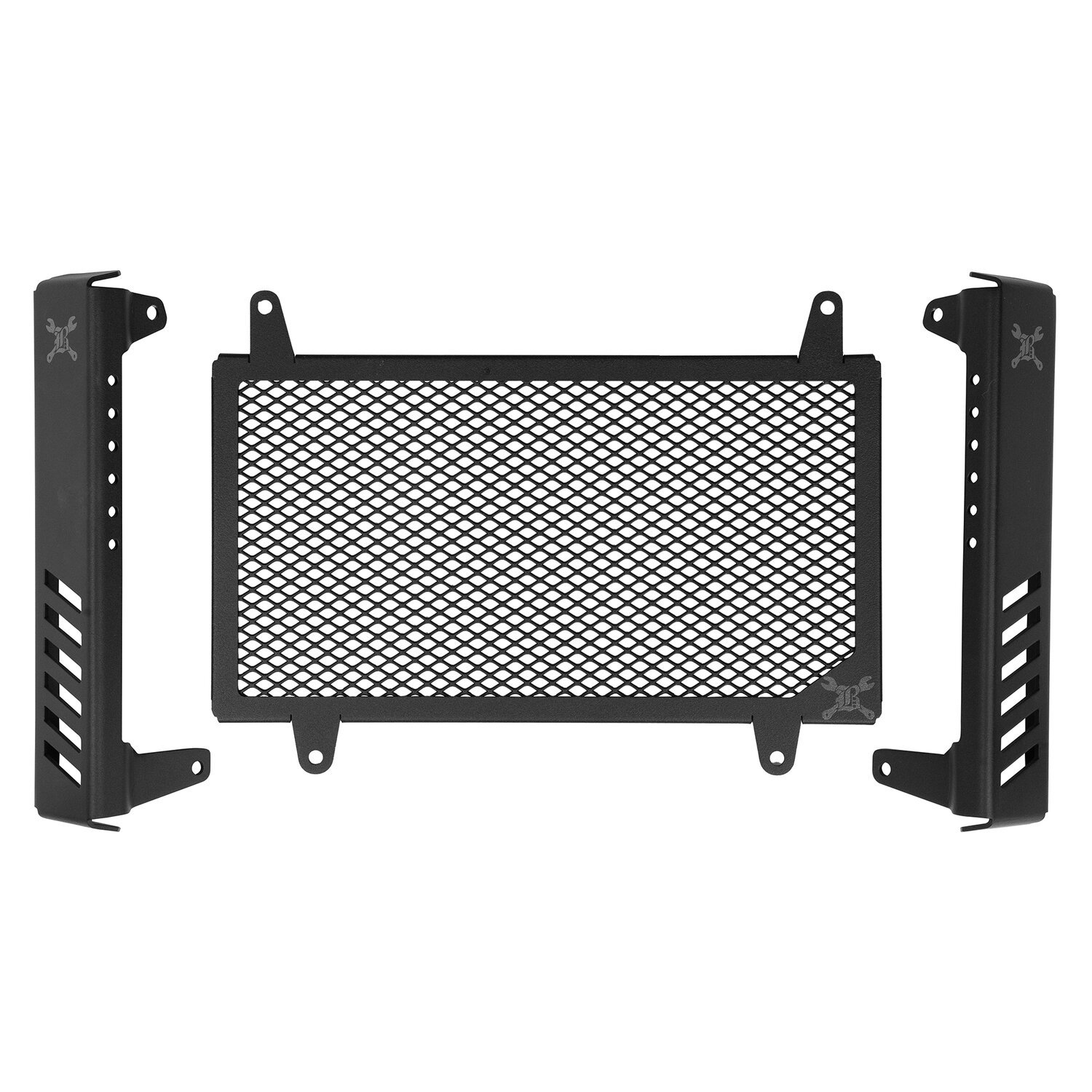 Burly, Slash cut radiator guard, Black, Matte