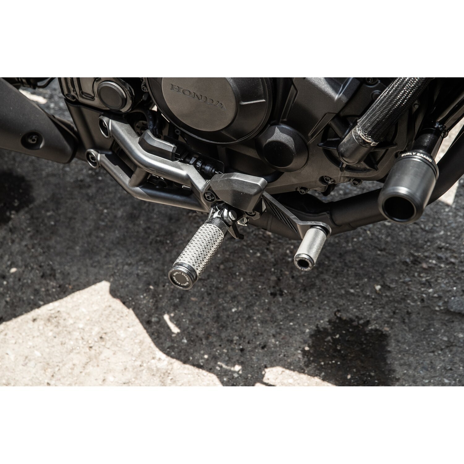 Burly, Slash cut brake lever, Black, Satin