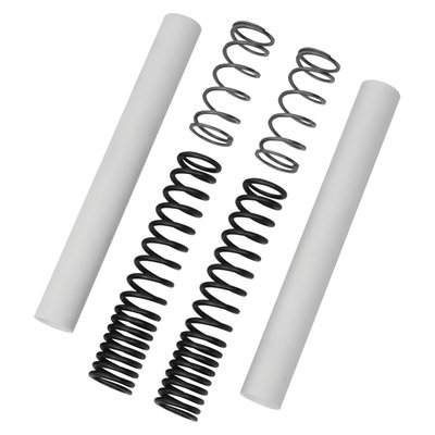 Progressively wound springs deliver a compliant ride yet resist bottoming. The kit includes components to lower bike 1" or 2". 
- Simple Installation 
- Drops front end as much as 2 inches / 5cm 
