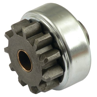 Replacement starter drive gear for electric start models. With 5 clutch rollers and stainless spring.