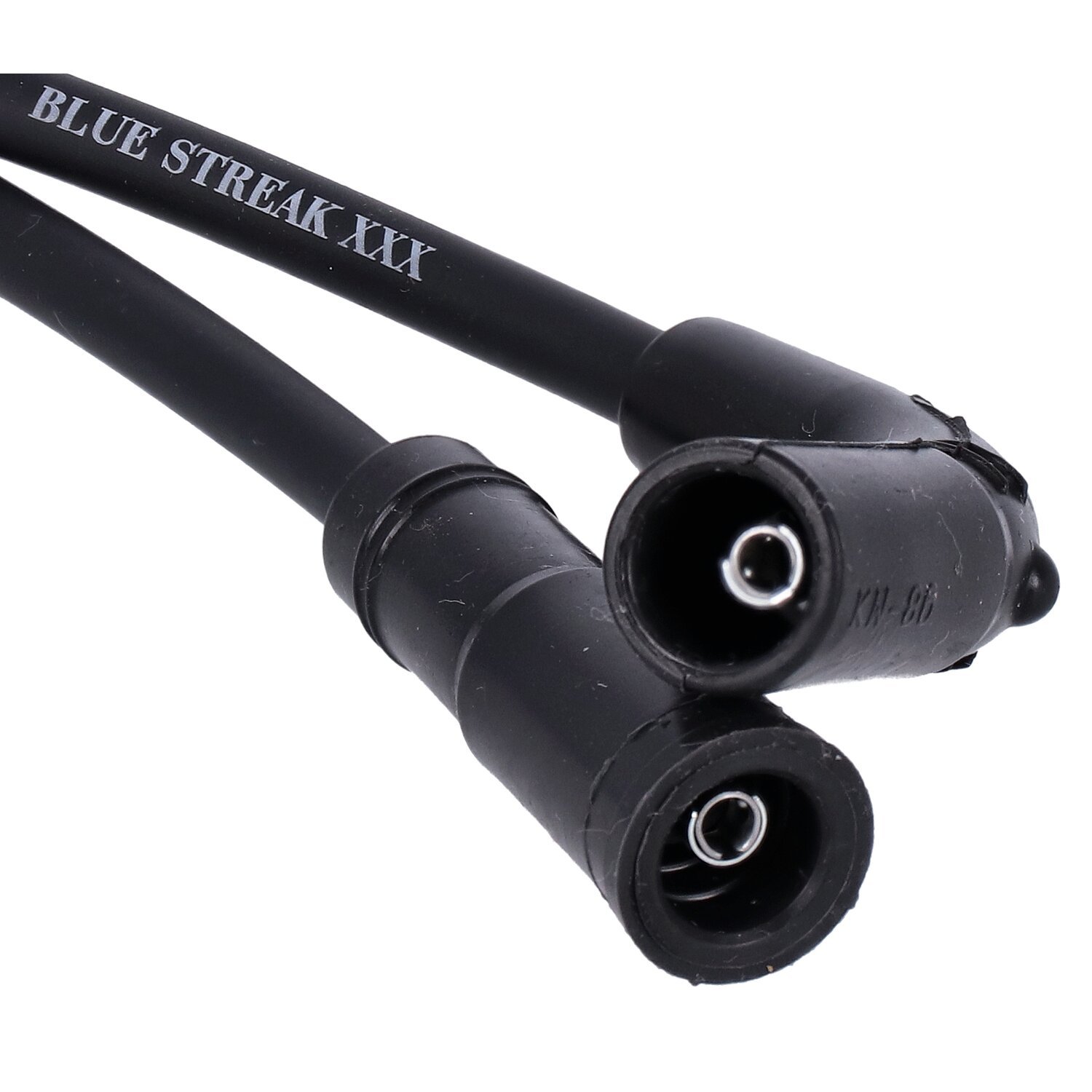 Blue Streak, XXX spark plug wire set. Black, white print