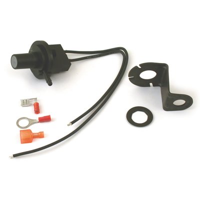 This special Self-Assembly kit allow the mechanic to select a vacuum switch with a pre-set level of calibration, for specific tuning needs. Kit comes complete with bracket & clip (not yet installed) and crimp terminals.