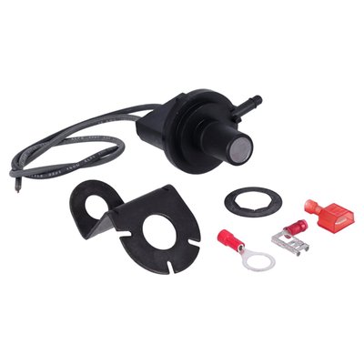 This special Self-Assembly kit allow the mechanic to select a vacuum switch with a pre-set level of calibration, for specific tuning needs. Kit comes complete with bracket & clip (not yet installed) and crimp terminals.