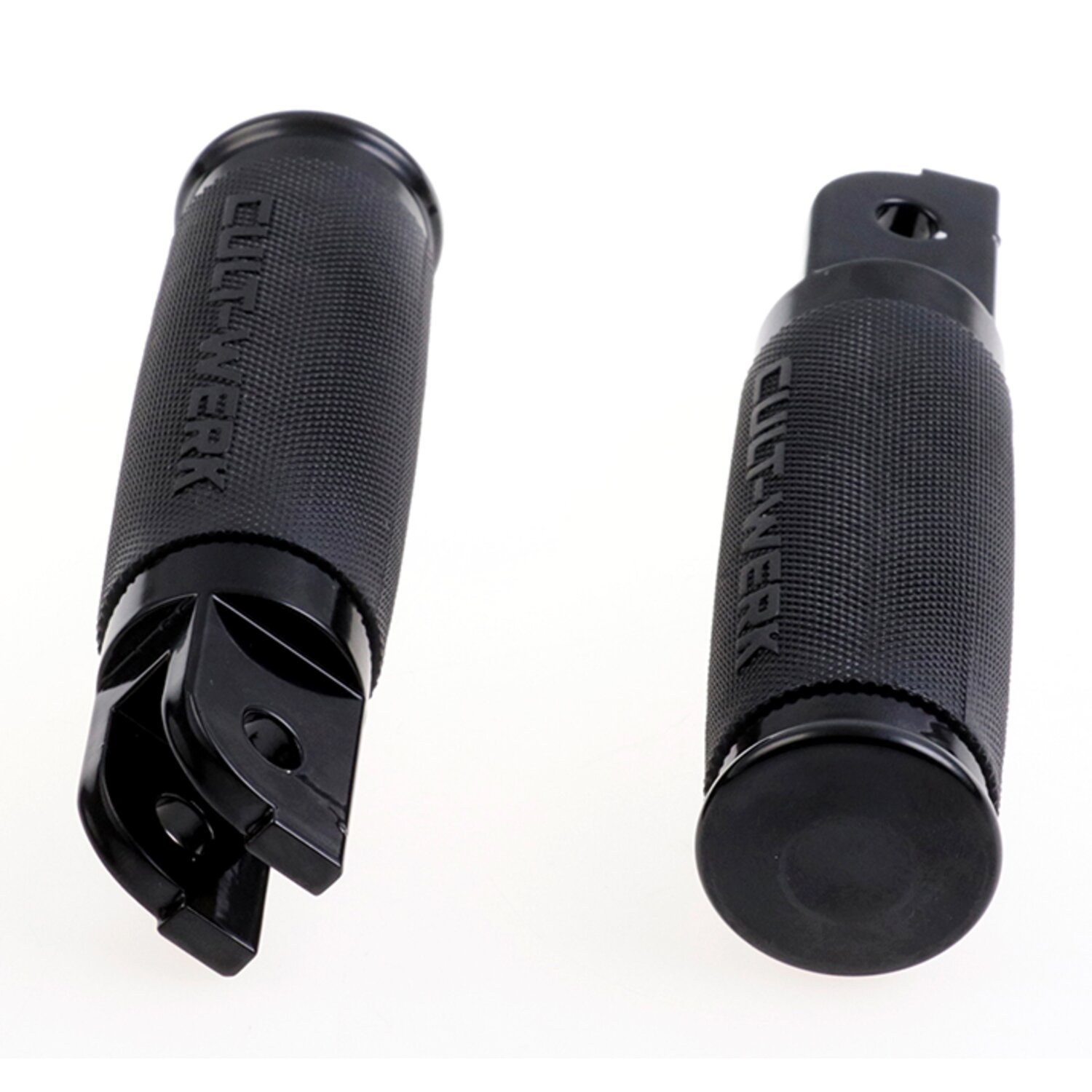 Cult-Werk, 'Racing' rider foot peg set, Black, Gloss