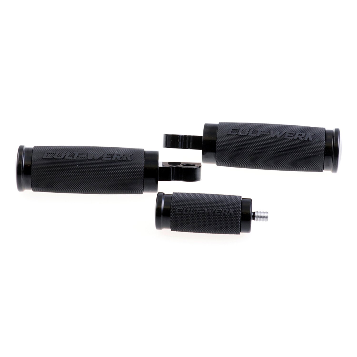 Cult-Werk, 'Racing' rider foot & shift peg set, Black, Gloss