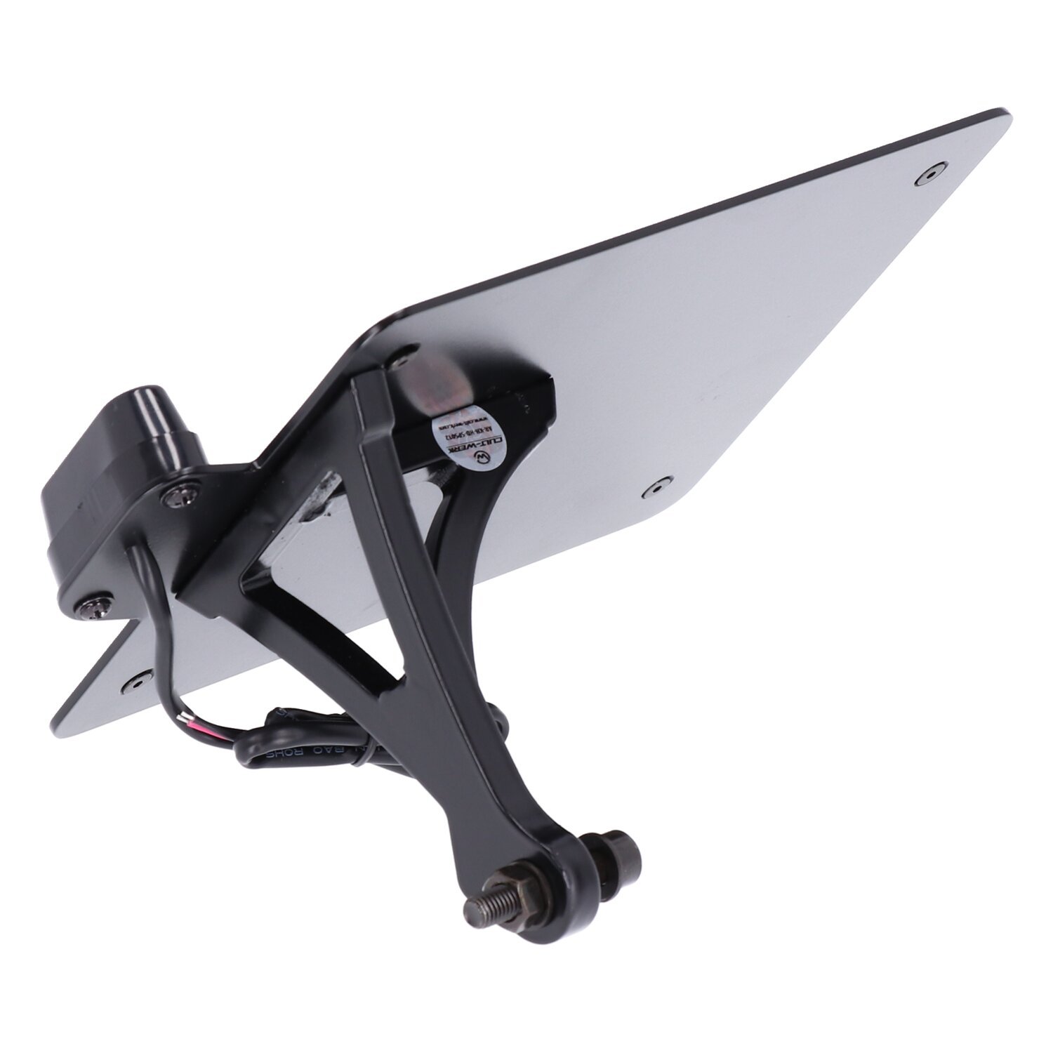 Cult-Werk, side mount license plate bracket, black. Austria, Matte