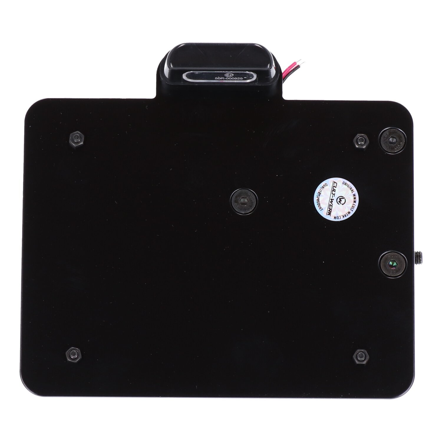 Cult-Werk, side mount license plate bracket, black. CH, Matte