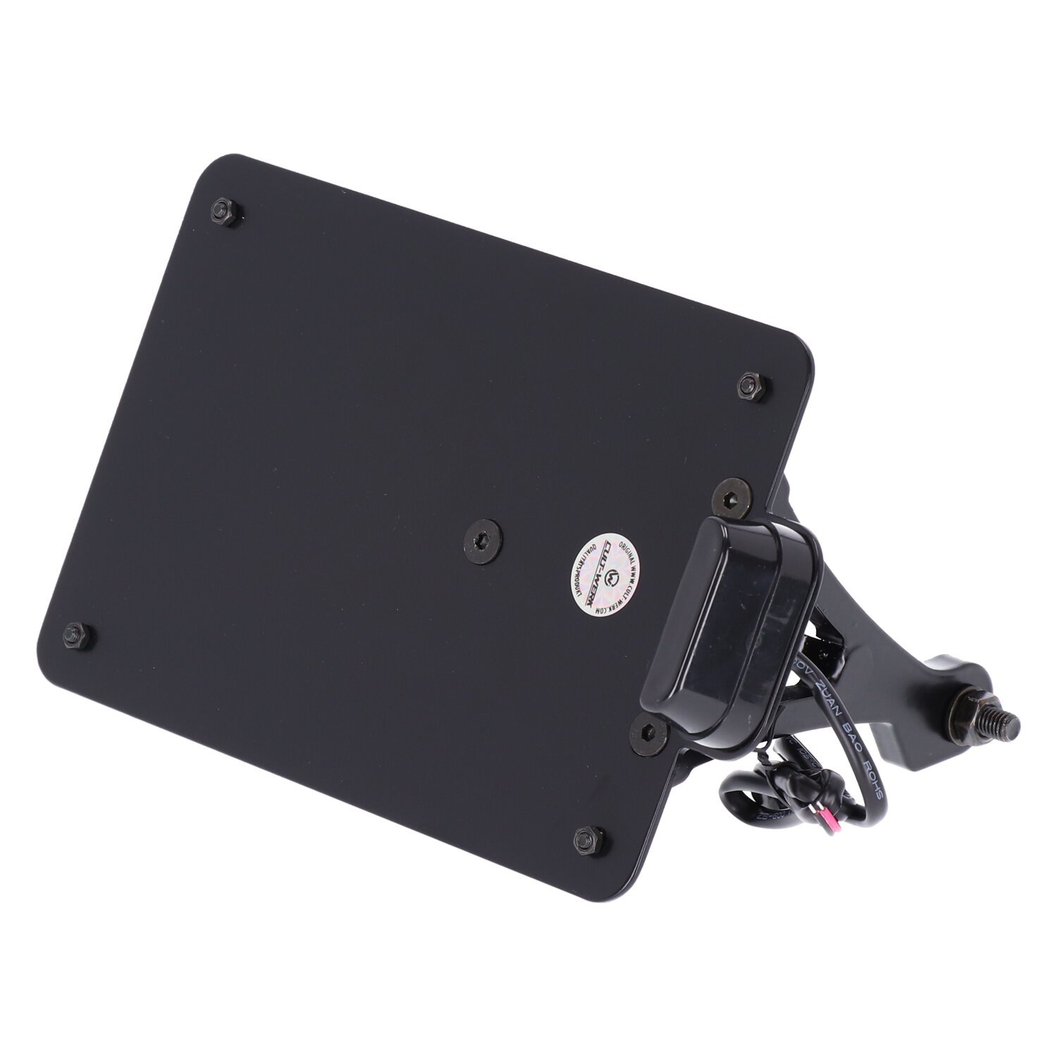 Cult-Werk, side mount license plate bracket, black. NL