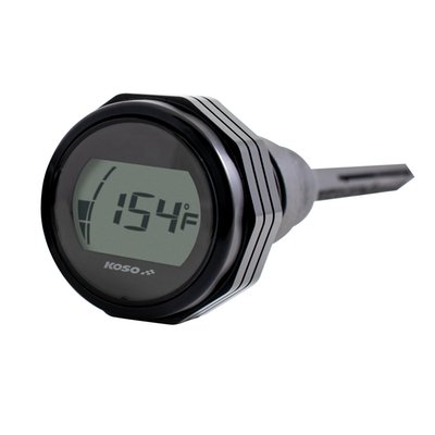 Digitally shows information on engine oil temperature and oil level. With simple 'push to power' technology, featuring a white backlight, to check oil level and temperature on the go or at a stoplight. 
- Note: When 'battery low' warning appears, the battery must be replaced immediately since dipstick may no longer give correct temperature values  
- Celsius / Fahrenheit: 0-150 °C / 32-302 °F switchable 
- To switch from Celsius to Fahrenheit: Press and hold the display, until the oil dipstick switches over automatically  
- Indicates per: 1 °C (1 °F) 
- Oil level indicator: Level 1 to 4 
- White backlight 
- Battery used: CR2032 
- Ambient temperature: -10 – 60°C 
- Standard: JIS D 0203 (S2) 
- Dimension: 217mm x 48mm 
- Weight: 273 gram 
- OEM replacement reference 62700136