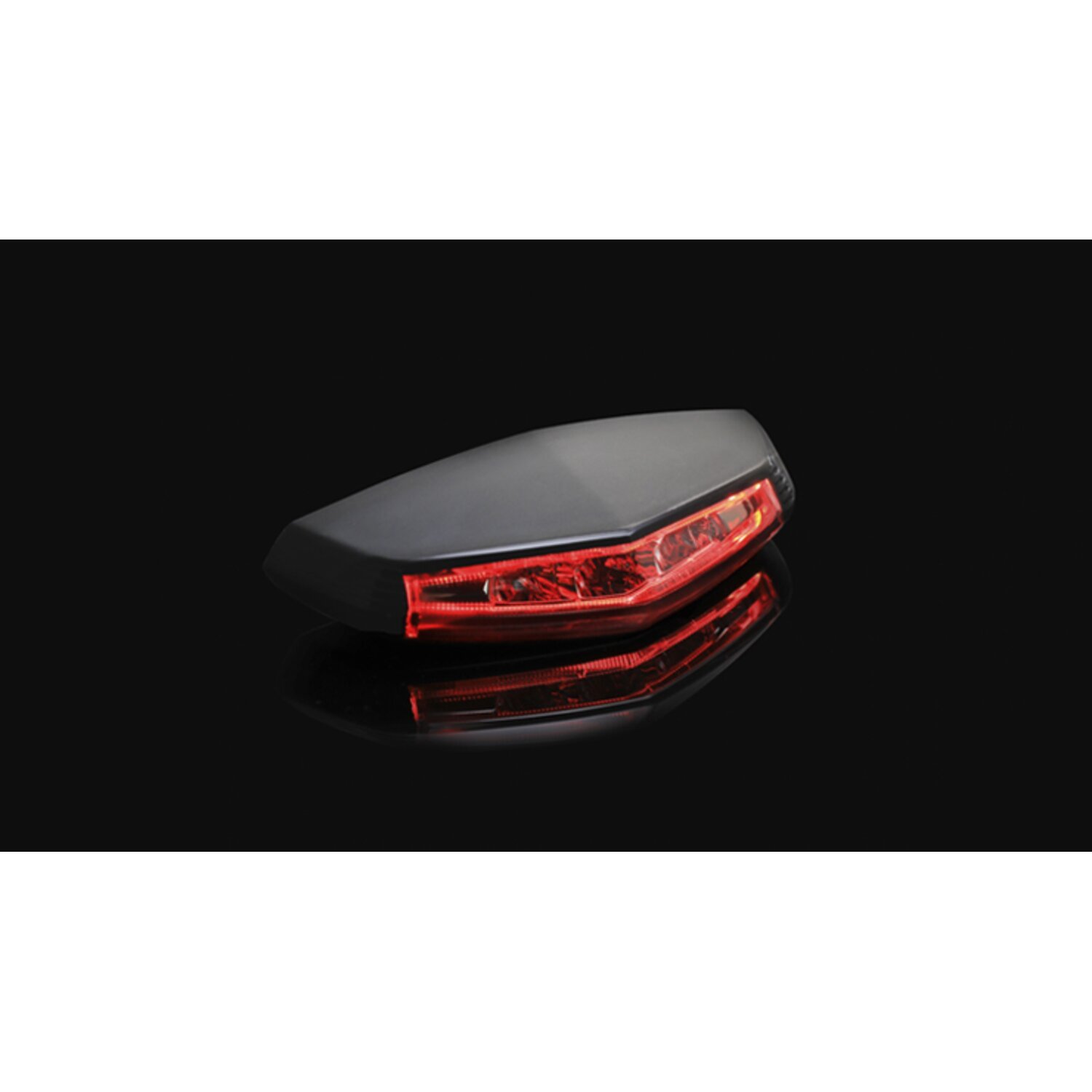 KOSO, 'GT-01 Mini' LED taillight. Red lens, Black