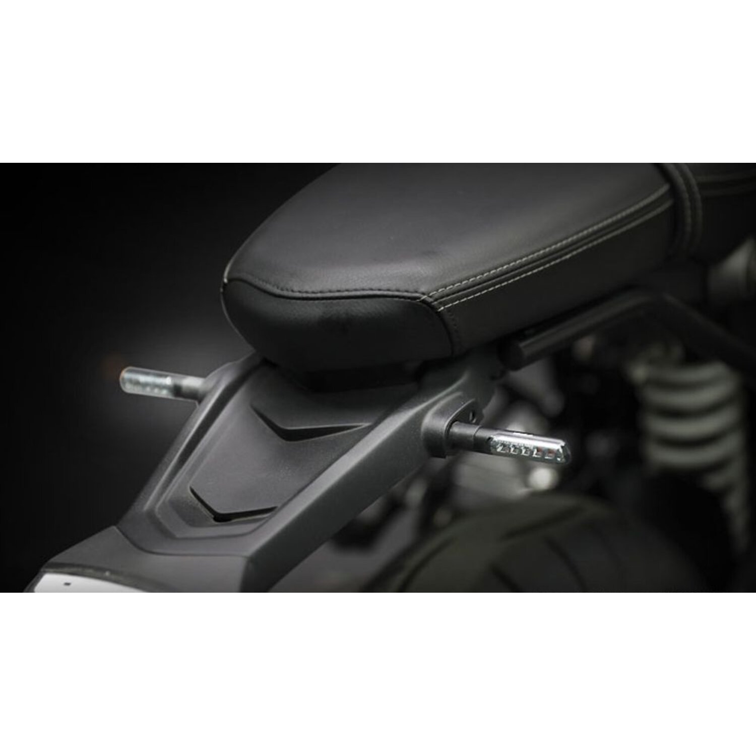 KOSO, 'Electro' turn signal with running, light Black, Matte