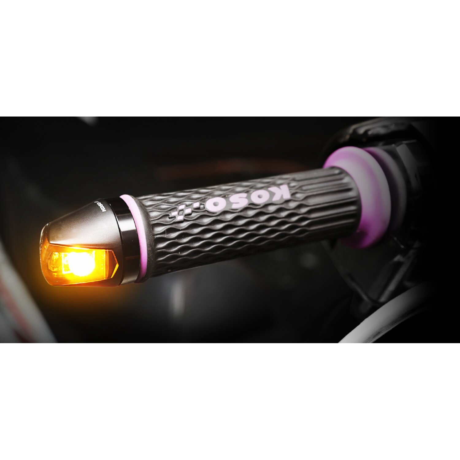 KOSO, Knight LED bar end turnsignal, Black