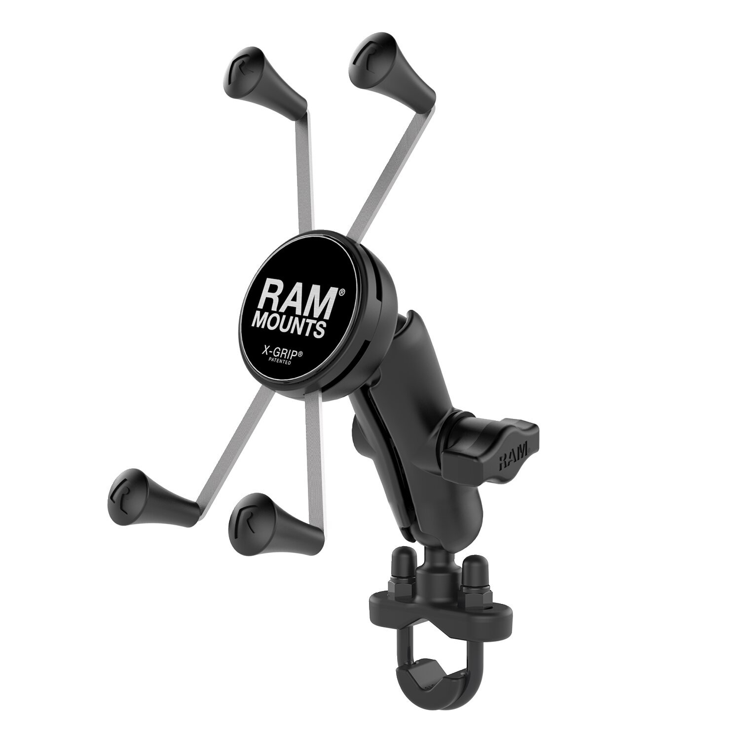 RAM Mounts, X-Grip Phone mount w/U-Bolt base. Large phones, Black