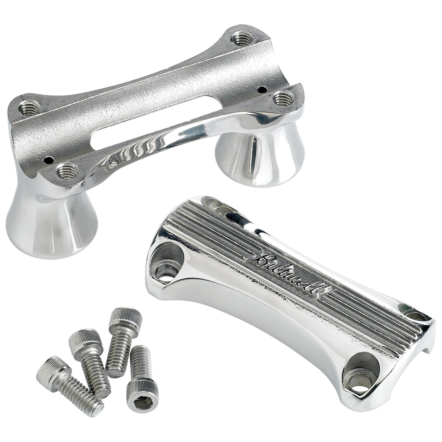 Biltwell, Thunder risers. 1.75" rise, Silver, Polished