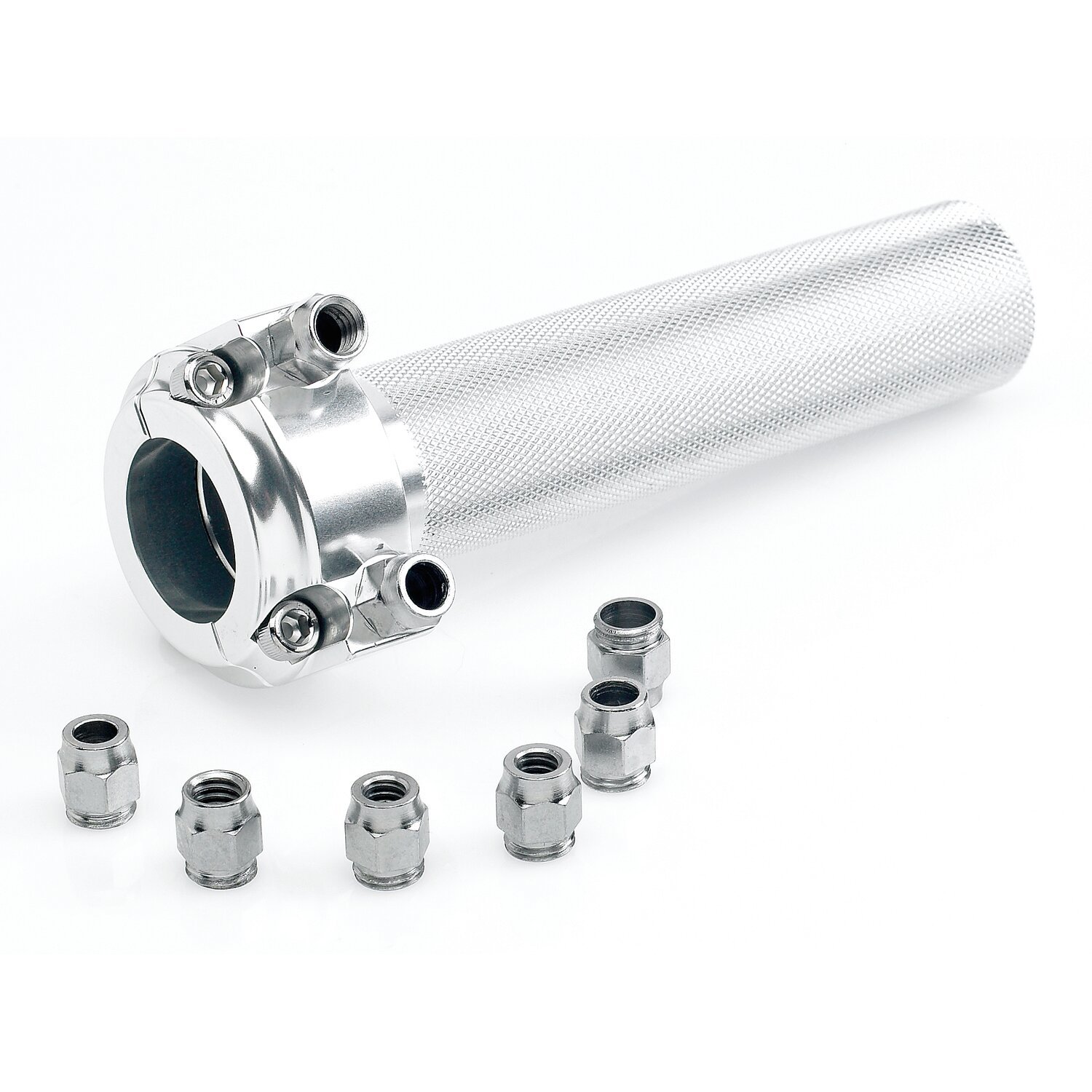 Biltwell, Whiskey throttle assembly, Silver, Polished