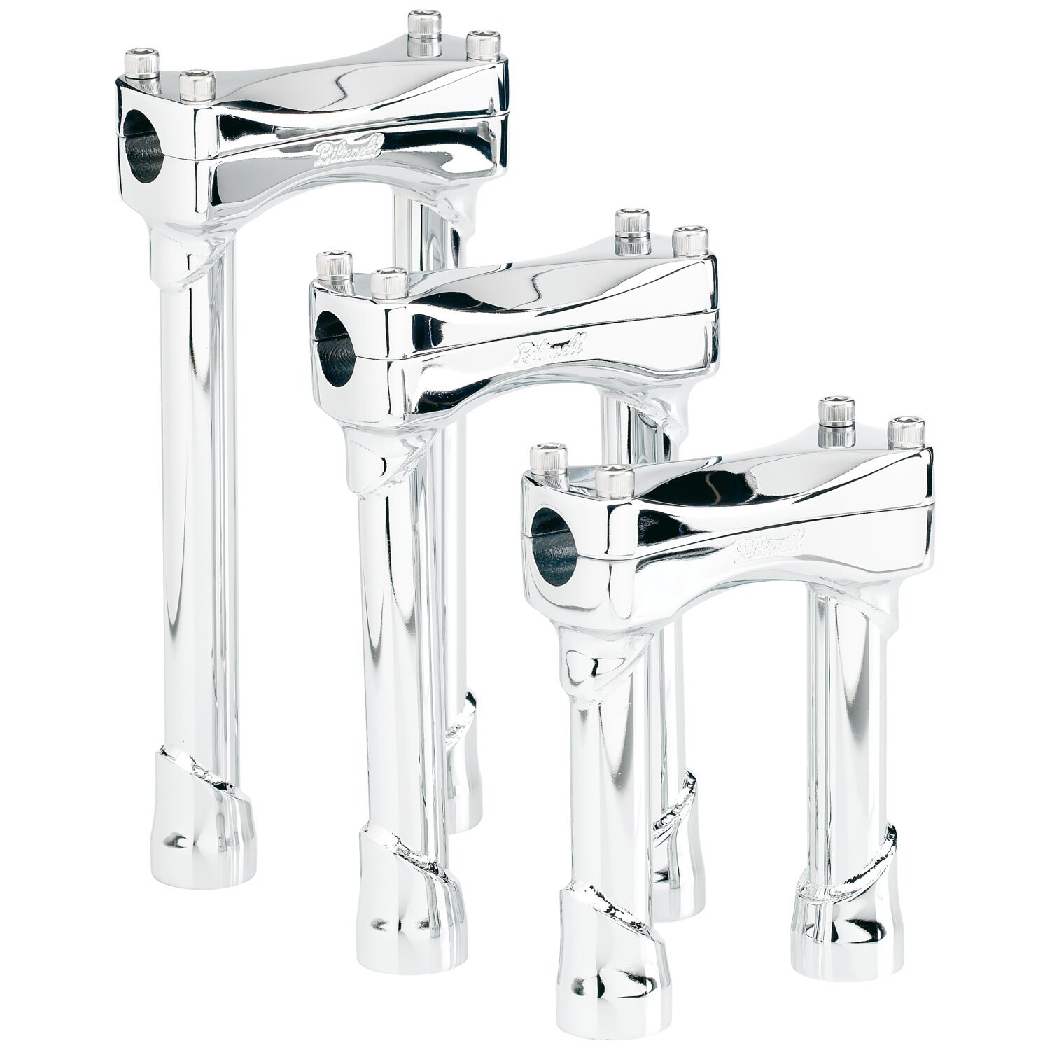 Biltwell Murdock risers 6, Silver, Chrome