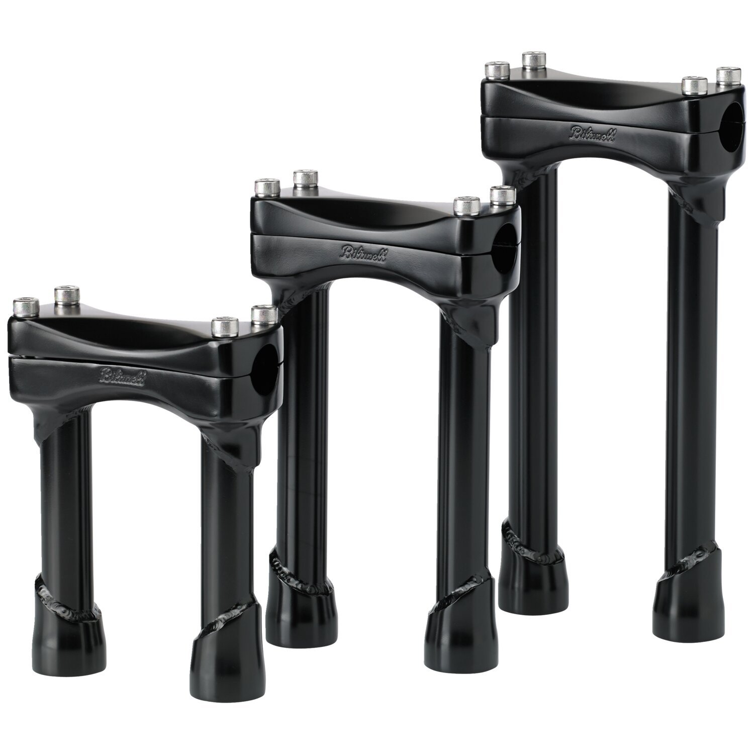 Biltwell Murdock risers 6, Black, Gloss