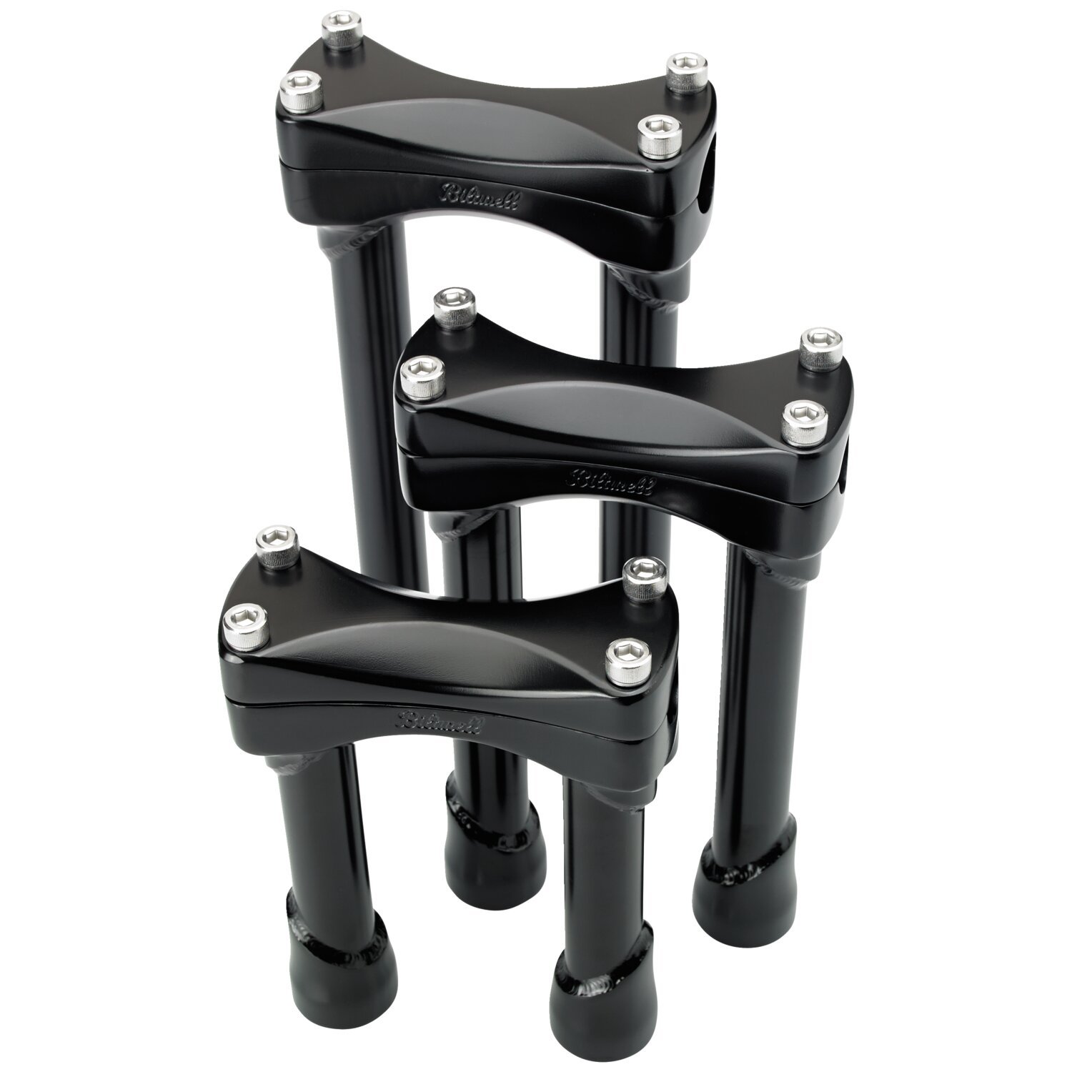 Biltwell Murdock risers 6, Black, Gloss
