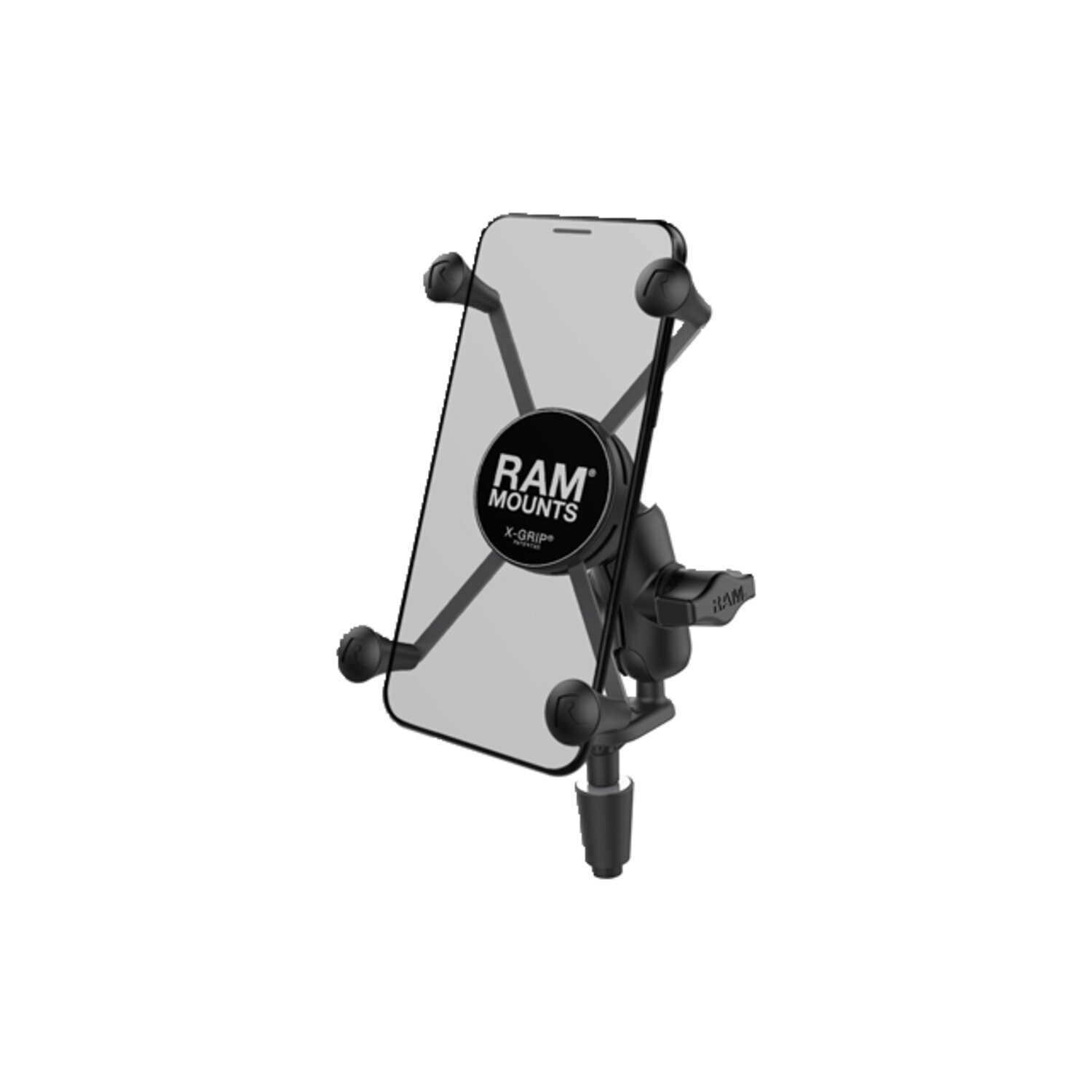 RAM Mounts, X-Grip Phone mount w/fork stem base. Large phone, Black