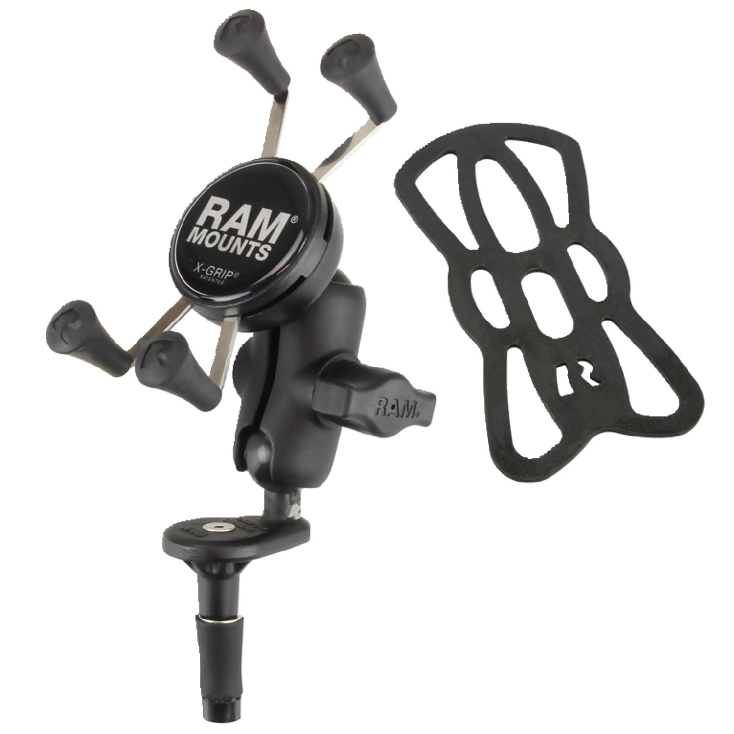 RAM Mounts, X-Grip Phone mount w/fork stem base. Small phone, Black