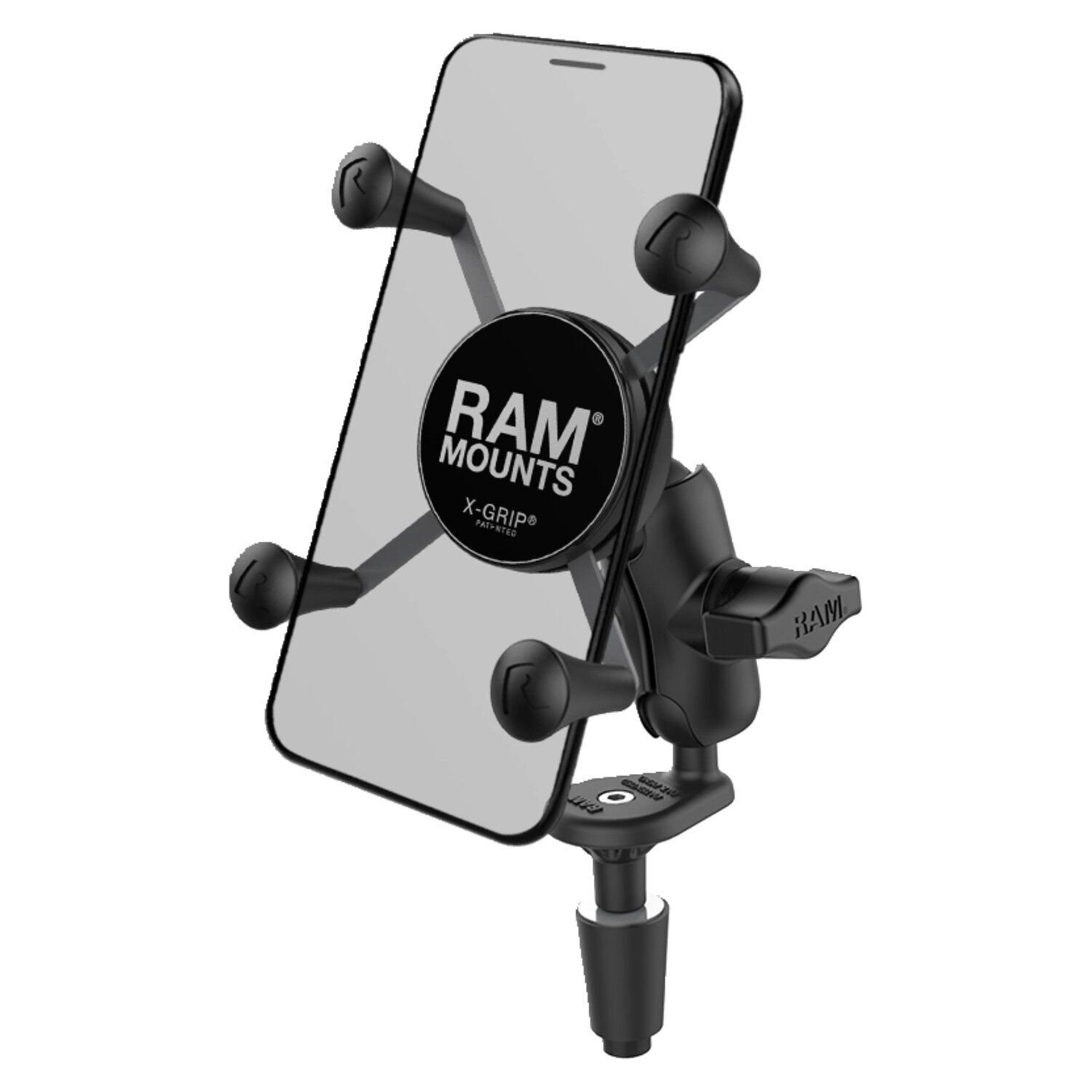 RAM Mounts, X-Grip Phone mount w/fork stem base. Small phone