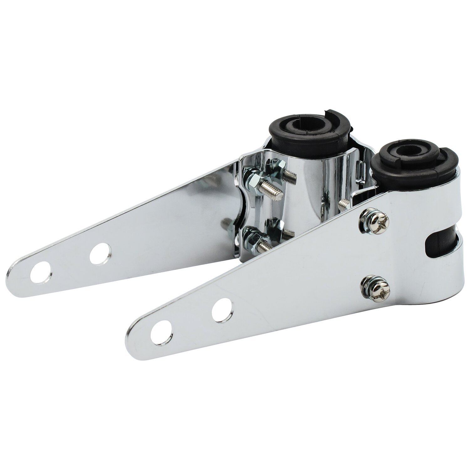 Full-basic headlamp bracket assembly. Chrome. 30-38mm