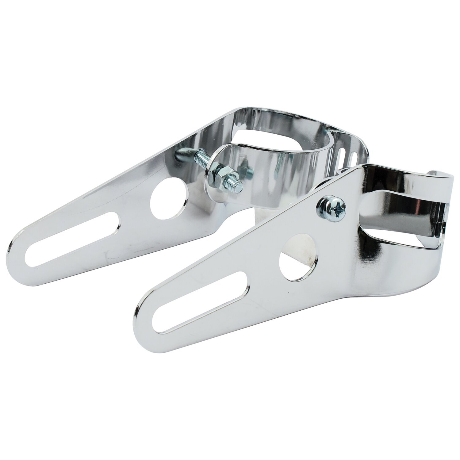 Frisco-basic headlamp bracket assembly. Chrome. 37-42mm